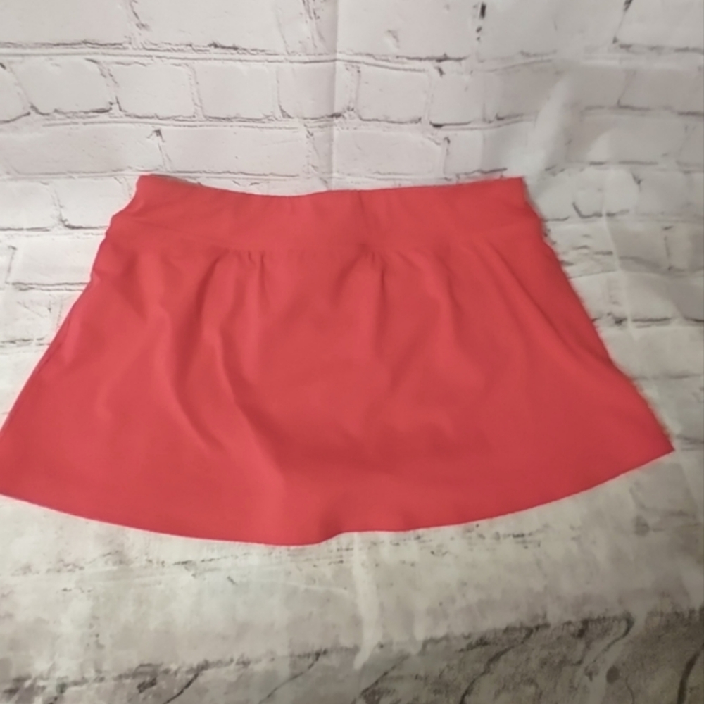 Lands' End Pink Swim Skort Pink Fuschia Swim Skirt 14 Pantyliner